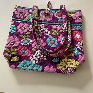 Vera Bradley Purple and Pink Quilted Tote